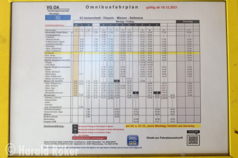 Busfahrplan - Richtung Diepolz